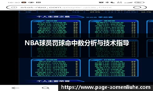 NBA球员罚球命中数分析与技术指导