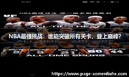 NBA最强挑战：谁能突破所有关卡，登上巅峰？